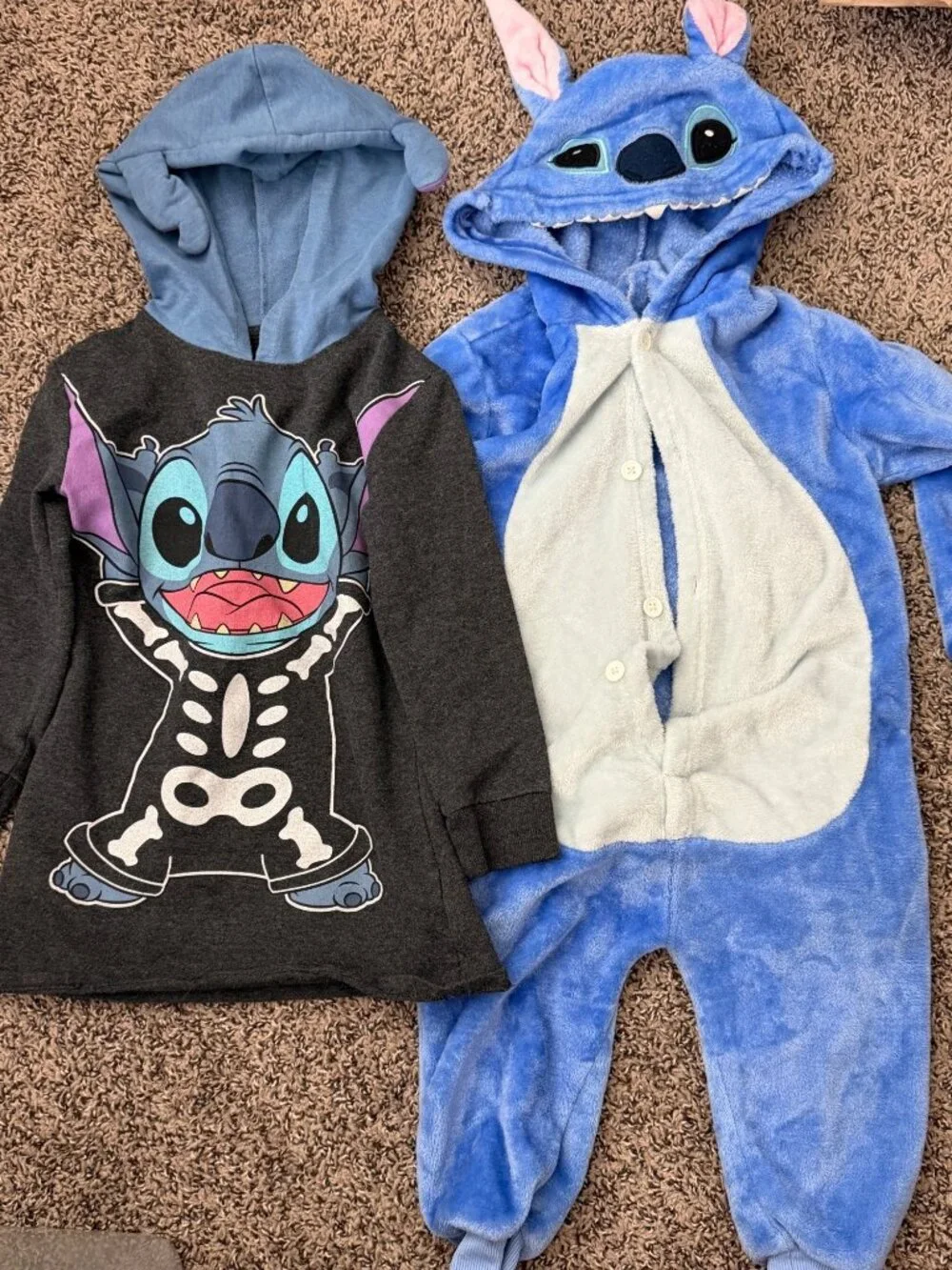 Sitch Fleece one piece and Skeleton hoodie sz XS